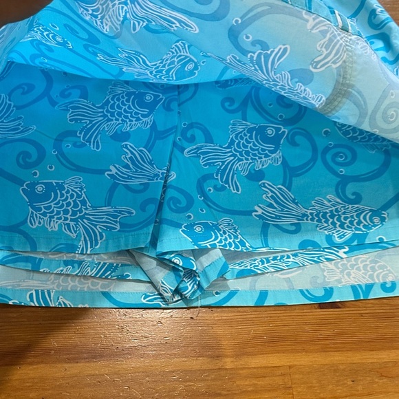 Lilly Pulitzer Blue Fish Print Mini Skirt - Picture 9 of 11
